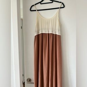 Aritzia maxi silk dress